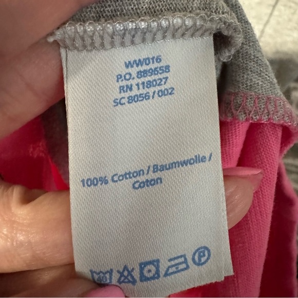 Boden Slub Tee Colorblock Dress gray pink - Picture 8 of 9